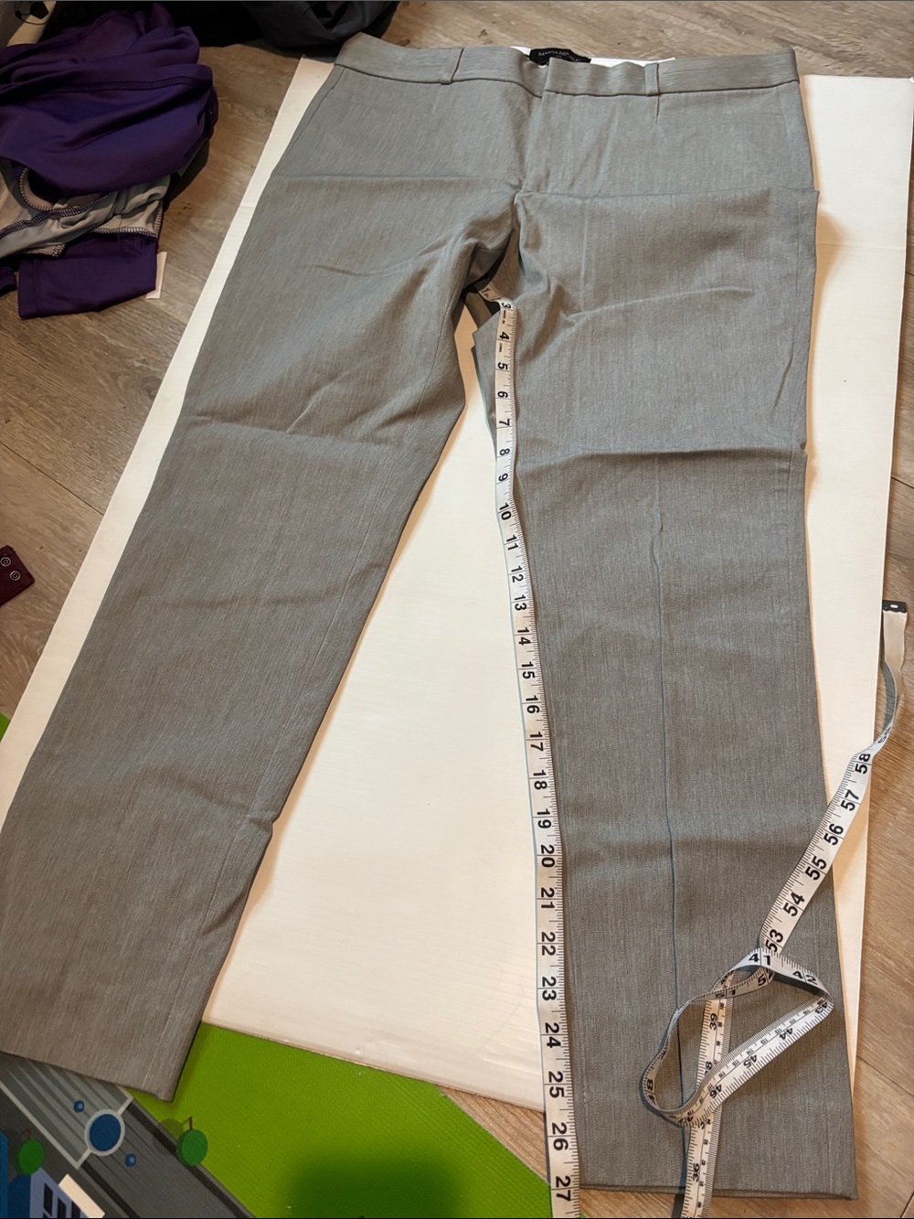 Banana Republic Light Gray Women's Dress Pants - Tailored Straight